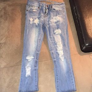 Blue stretch jeans